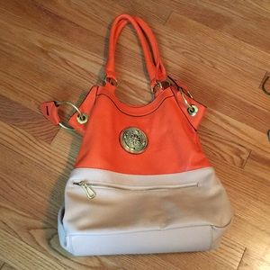 tan and orange large purse!